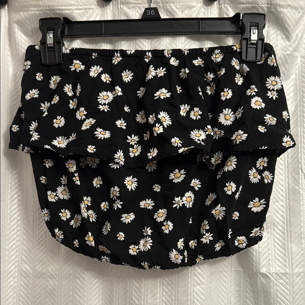 Hollister Black Daisy Tube Top